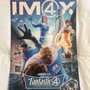 Disney Marvel Fantastic Four Blue and Orange Poster
